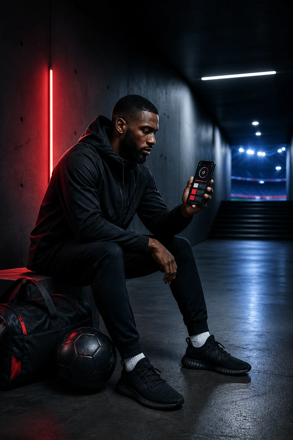 Sports bettor using cash-out controls on a mobile phone